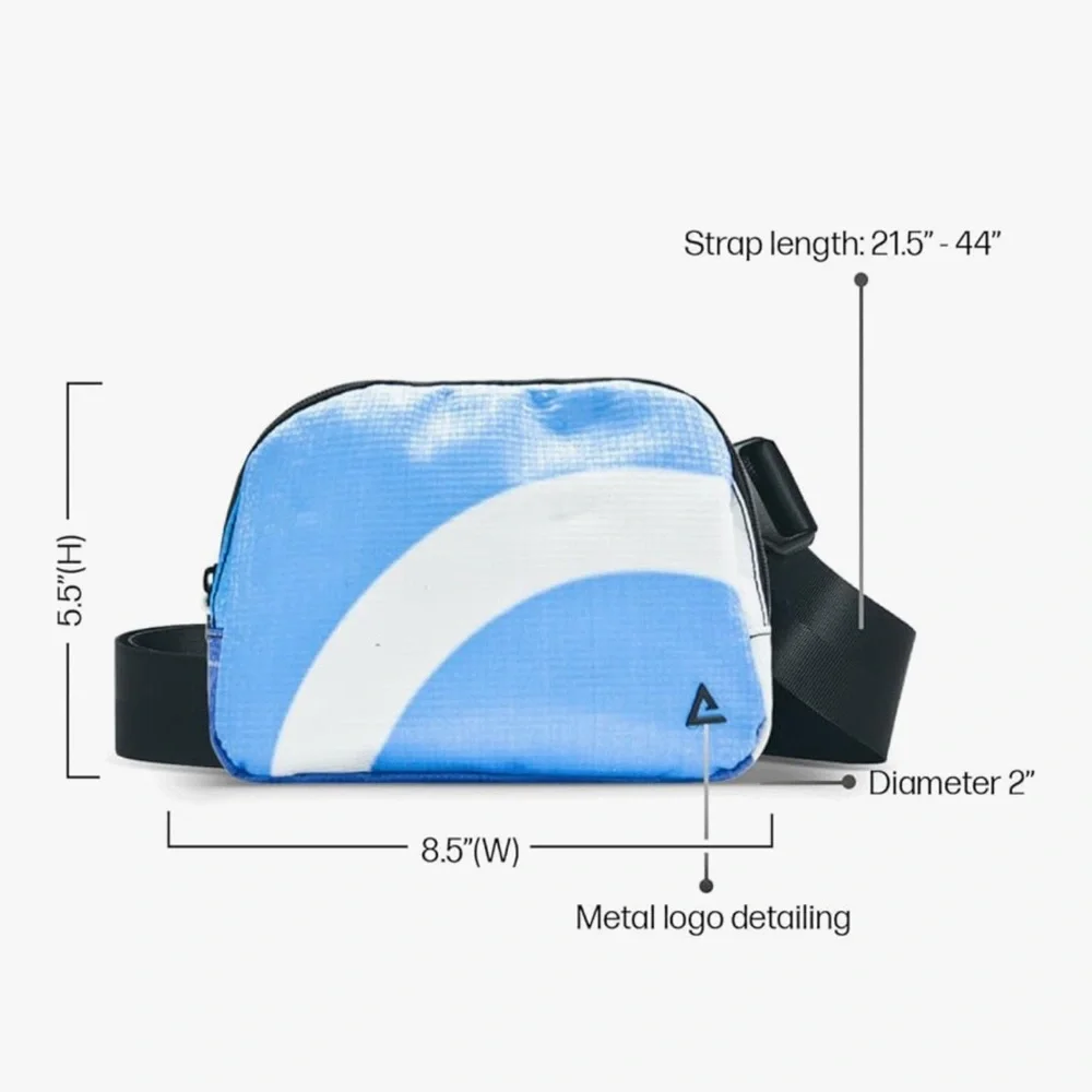 Rareform Small Zion Sling Bag | One-of-a-Kind | Travel Crossbody | Recycled - Picture 5 of 13